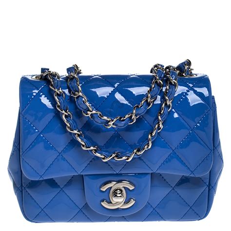 chanel mini classic flap bag blue|chanel mini rectangular flap bag.